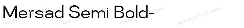 Mersad Semi Bold字体转换